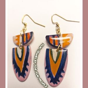 Wood earrings dangles